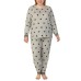 Character Ladies' 2-piece Lounge Set, Gray, Small