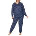Character Ladies' 2-piece Lounge Set, Blue, 2X