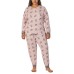 Character Ladies' 2-piece Lounge Set, Pink, 3X