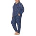 Character Ladies' 2-piece Lounge Set, Blue, 2X