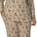 Character Ladies' 2-piece Lounge Set, Tan, 2X
