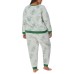 Character Ladies' Fleece 2-piece Pajama Set, Green, 3X