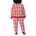 Character Ladies' Fleece 2-piece Pajama Set, Red, 2X