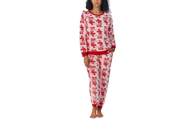 Character Ladies' Fleece 2-piece Pajama Set, Red, 2X