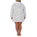 Character Ladies' Fleece Lounge Hoodie, Gray, Large