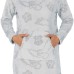 Character Ladies' Fleece Lounge Hoodie, Gray, Large