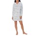 Character Ladies' Fleece Lounge Hoodie, Gray, Large