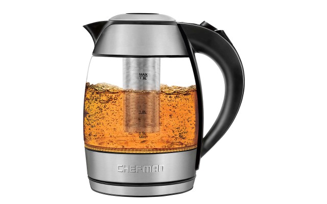  1.8 Liter Electric Glass Kettle With Removable Tea Infuser