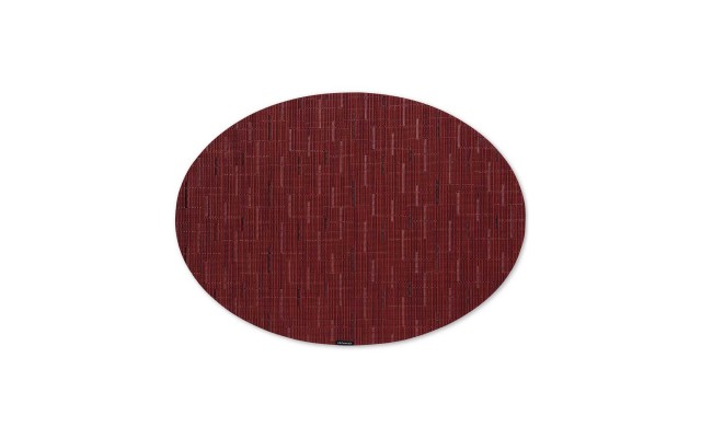  Bamboo Oval Placemat (Cranberry,  14″ x 19.25″)
