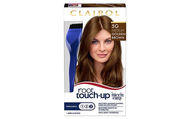 , Nice'n Easy Permanent Hair Dye, 5G Medium Golden Brown Hair Color, Root Touch-Up