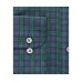  Men’s Classic/Regular Fit Stretch Plaid Button Down Collar Dress Shirts, White/Green, 16.5x34-35