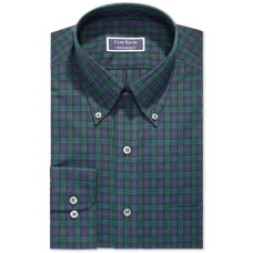 Club Room Men’s Classic/Regular Fit Stretch Plaid Button Down Collar Dress Shirts