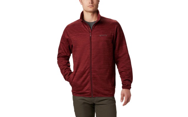  Men’s Full Zip Fleece, Red, XX-Large