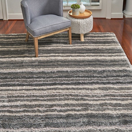 Cosima Shag Rug Collection, Mondrian Gray, One Color, 5 ft. 3 in. x 7 ft. 5 in.