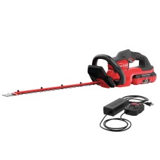 Craftsman 60V 24″ Hedge Trimmer & One 2.5AH 60V Batteries With Charger, Red