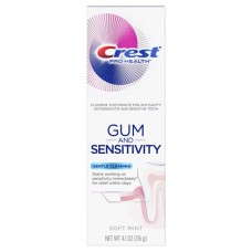 Crest Pro Health Gum and Sensitivity Sensitive Toothpaste Gentle Cleaning, 4.1 oz