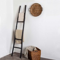 Decorative 5.9 ft. Blanket Ladder, Black