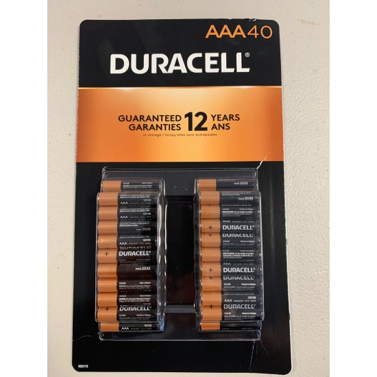  AAA Alkaline Batteries, 40-count, Battery for Household Items Like Remotes, Toys, and More.