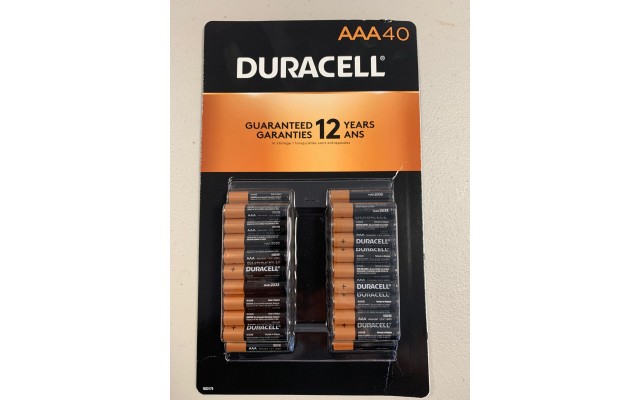  AAA Alkaline Batteries, 40-count, Battery for Household Items Like Remotes, Toys, and More.