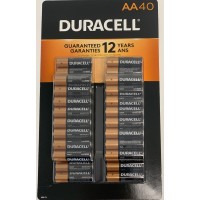 Duracell CopperTop AA Alkaline Batteries, Guaranteed 12 Years – 40 count