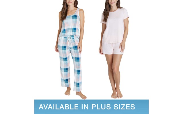  Ladies 4-Piece Pajama Set, Teal, 3X
