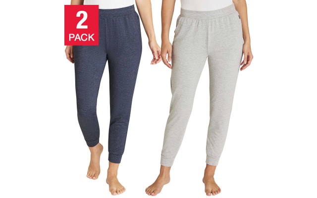  Ladies' Lounge Jogger, 2-pack, Blue, Large
