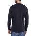  Men's Long Sleeve, Crew Tee, Black, M