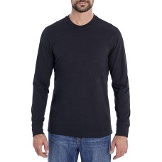 Eddie Bauer Men's Long Sleeve, Crew Tee, Black, M