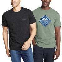 Eddie Bauer Men’s Tee, 2-pack, Gray, X-Large
