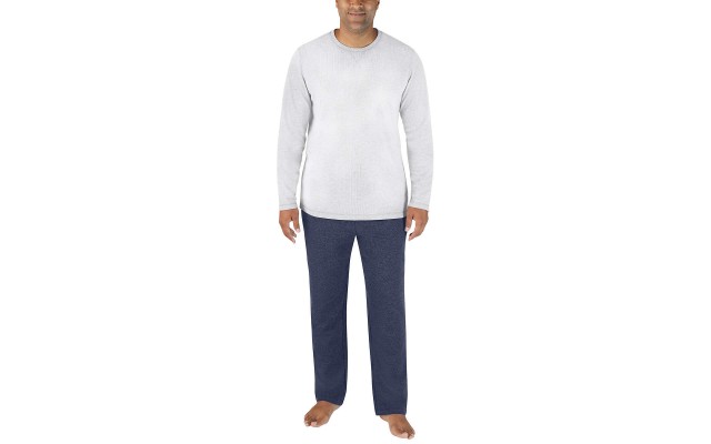 Men’s Top & Bottom Lounge Set, Gray, XX-Large