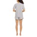  Ladies' French Terry 3-piece Lounge Set, Gray, Large