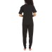  Ladies' French Terry 3-piece Lounge Set, Black, 2X