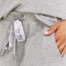  Ladies' French Terry 3-piece Lounge Set, Gray, Large