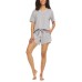  Ladies' French Terry 3-piece Lounge Set, Gray, 2X