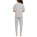  Ladies' French Terry 3-piece Lounge Set, Gray, 2X