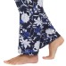  Ladies' Notch Collar 2-piece Pajama Set, Blue, 2X