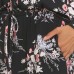  Ladies' Notch Collar 2-piece Pajama Set, Black, XX-Large