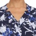  Ladies' Notch Collar 2-piece Pajama Set, Blue, 2X