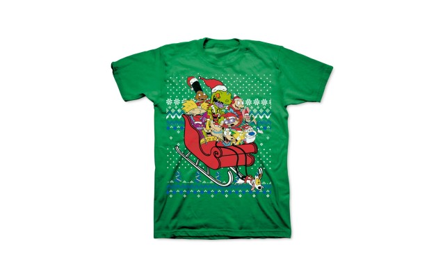  Nickelodeon Christmas Men’s T-Shirts (Dark Green, XL)