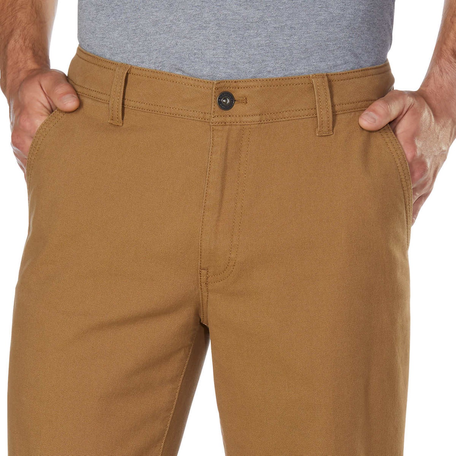GH Bass Men's Canvas Pant, Brown, 38 x 34