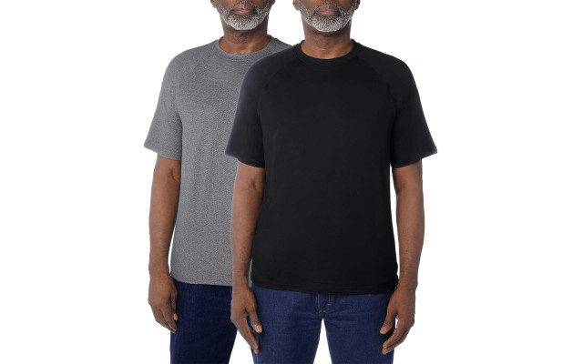 Glacier Men's 2-Pack Tee, Black, Large