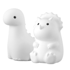 Globe Electric Dinosaur Duo Remote Control Multicolor Changing LED Silicone Night Light