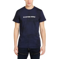 G-Star Raw Men's Rodis Tonal Tropical Logo T-Shirt, Navy, Medium