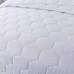 Honeycomb Microfiber Down Alternative Blanket, White, Queen