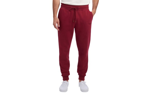  Men’s Fleece Jogger, Red, Large