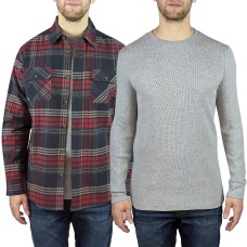 Jachs Men’s Flannel + Thermal, 2-pack