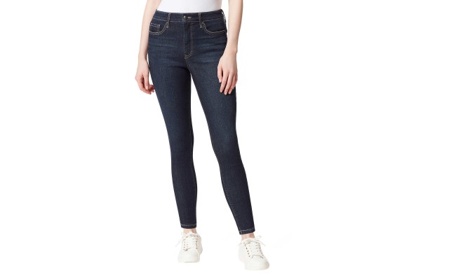  Ladies' High Rise Skinny Jean, Blue, 12