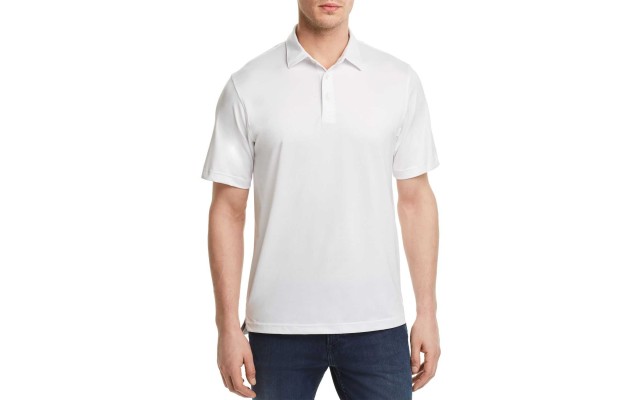  Birdie Men’s Classic Fit Performance Polo T-Shirt (White, X-Large)