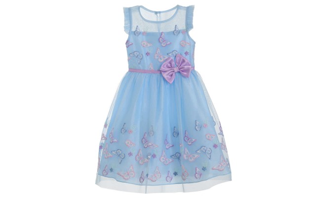  Kids' Spring Dress, Blue, 5, 5