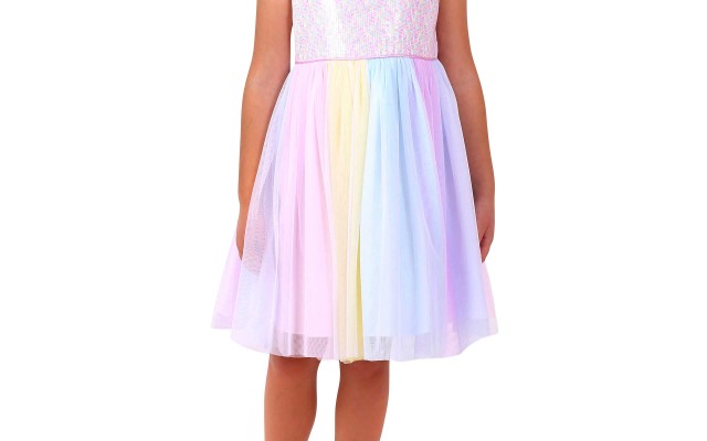  Kids' Spring Dress, Lilac, 5, 5